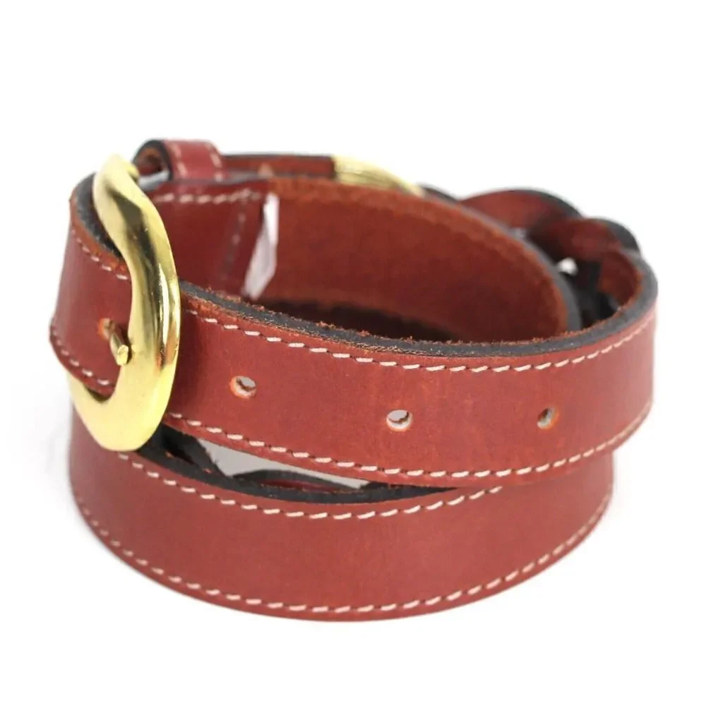 BRAIDED BROWN GENUINE LEATHER 1